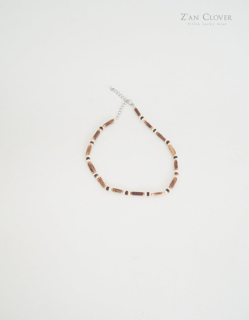Zan Clover - Korean Children Fashion - #littlefashionista - Wood Necklace - 2