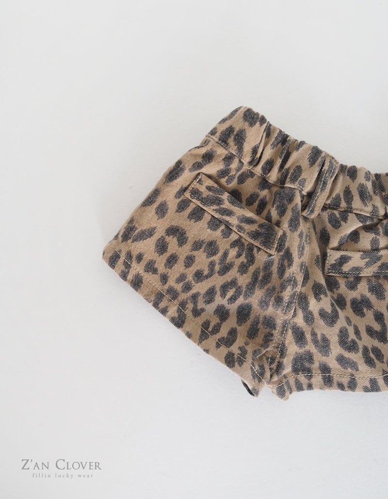 Zan Clover - Korean Children Fashion - #littlefashionista - Leopard Short Pants - 7