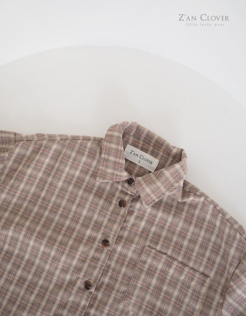 Zan Clover - Korean Children Fashion - #magicofchildhood - Vintage Check Shirt - 5