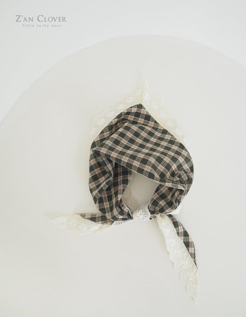Zan Clover - Korean Children Fashion - #magicofchildhood - Check Lace Kerchief - 10