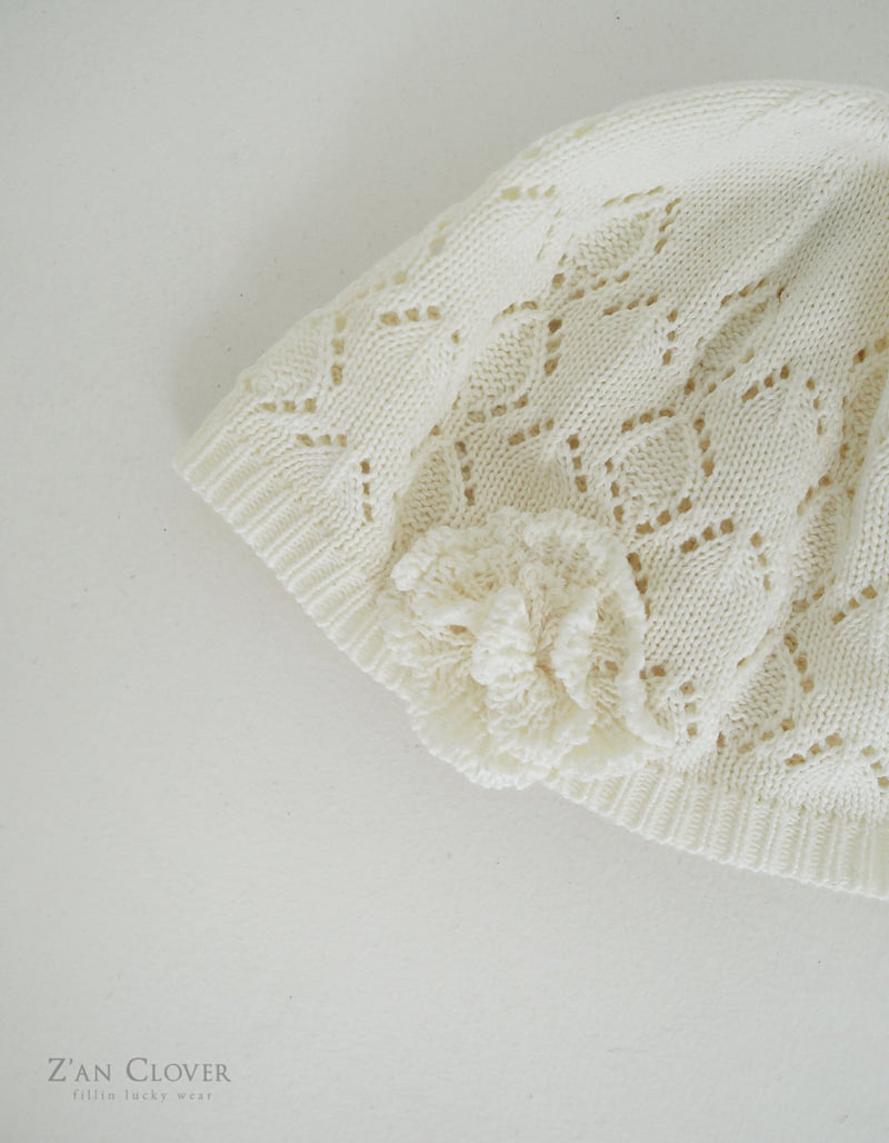 Zan Clover - Korean Children Fashion - #littlefashionista - Corsage Punching Beanie - 4