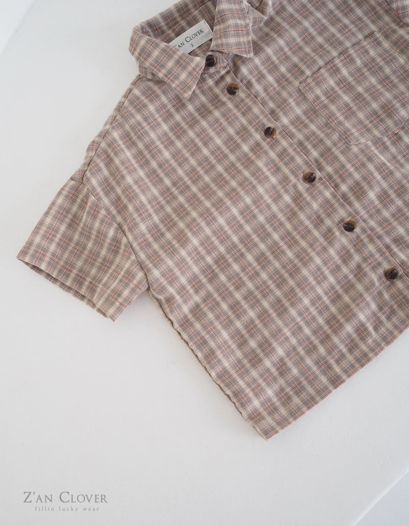 Zan Clover - Korean Children Fashion - #minifashionista - Vintage Check Shirt - 6