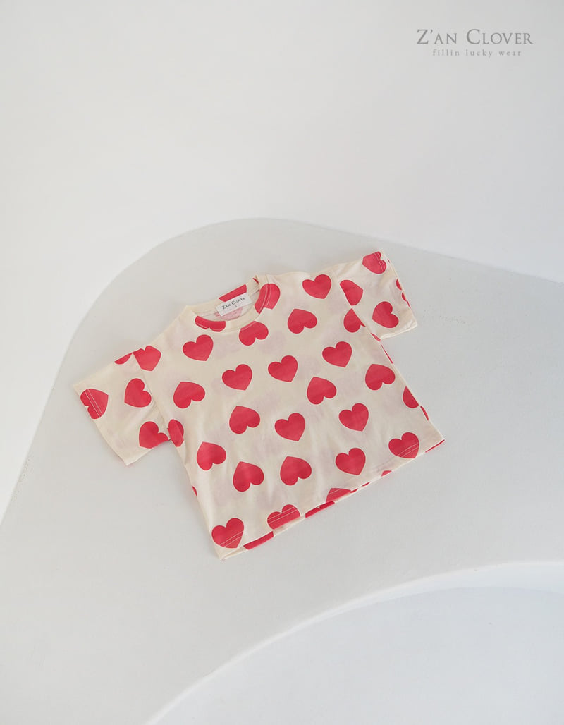 Zan Clover - Korean Children Fashion - #minifashionista - Gradient Heart Tee - 5