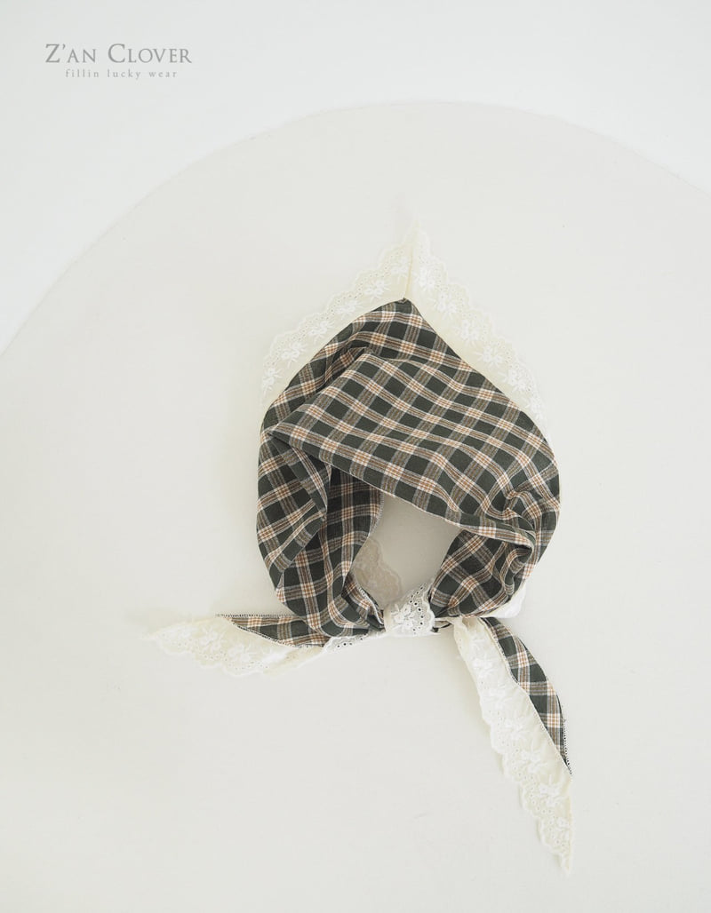 Zan Clover - Korean Children Fashion - #minifashionista - Check Lace Kerchief - 11