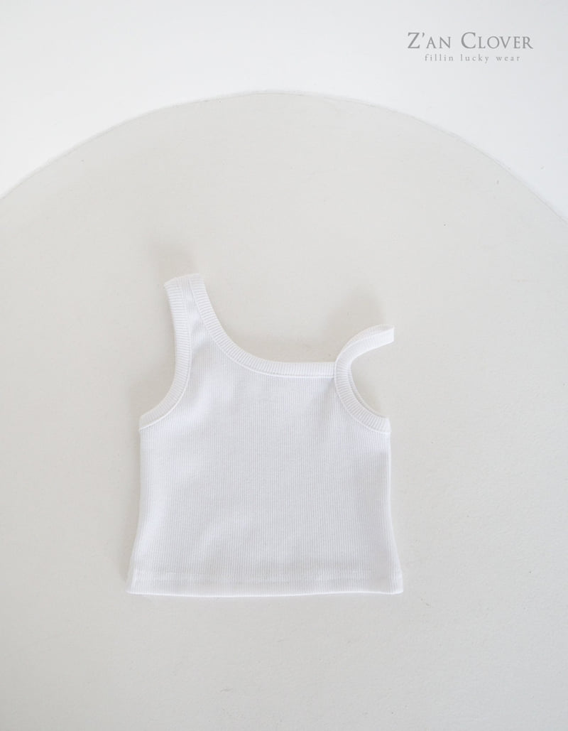 Zan Clover - Korean Children Fashion - #minifashionista - Unbal Rib Sleeveless - 4