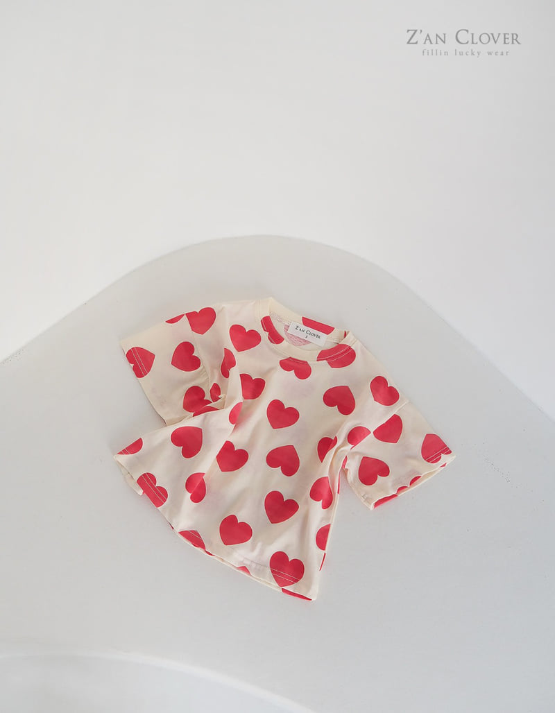 Zan Clover - Korean Children Fashion - #prettylittlegirls - Gradient Heart Tee - 6