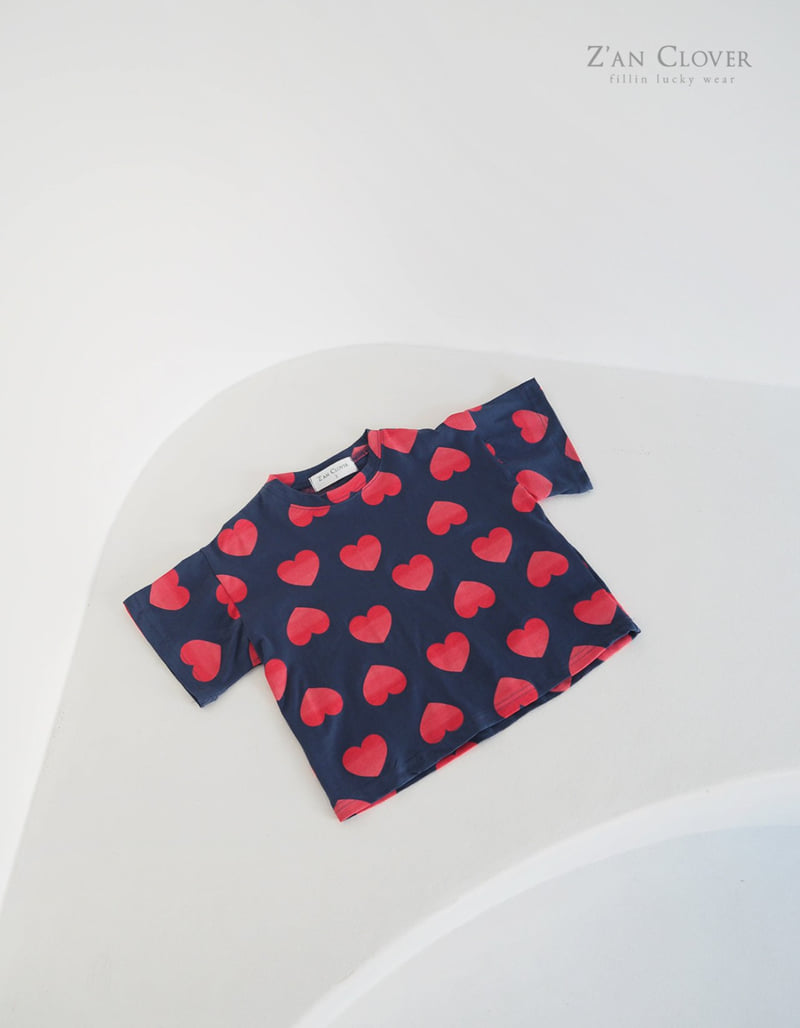Zan Clover - Korean Children Fashion - #stylishchildhood - Gradient Heart Tee - 9