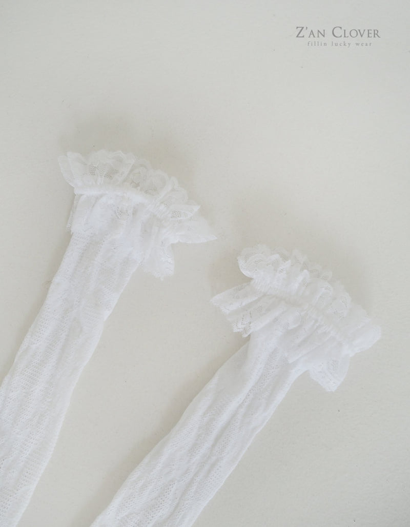 Zan Clover - Korean Children Fashion - #toddlerclothing - Long Lace Socks - 4