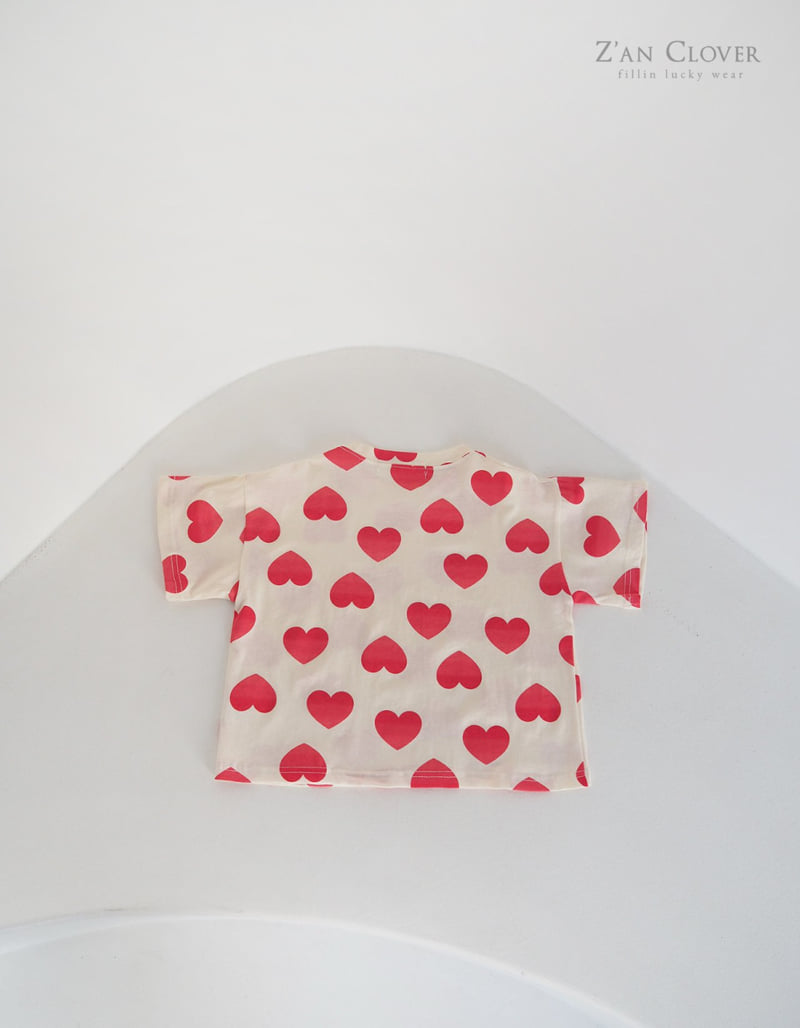 Zan Clover - Korean Children Fashion - #todddlerfashion - Gradient Heart Tee - 7