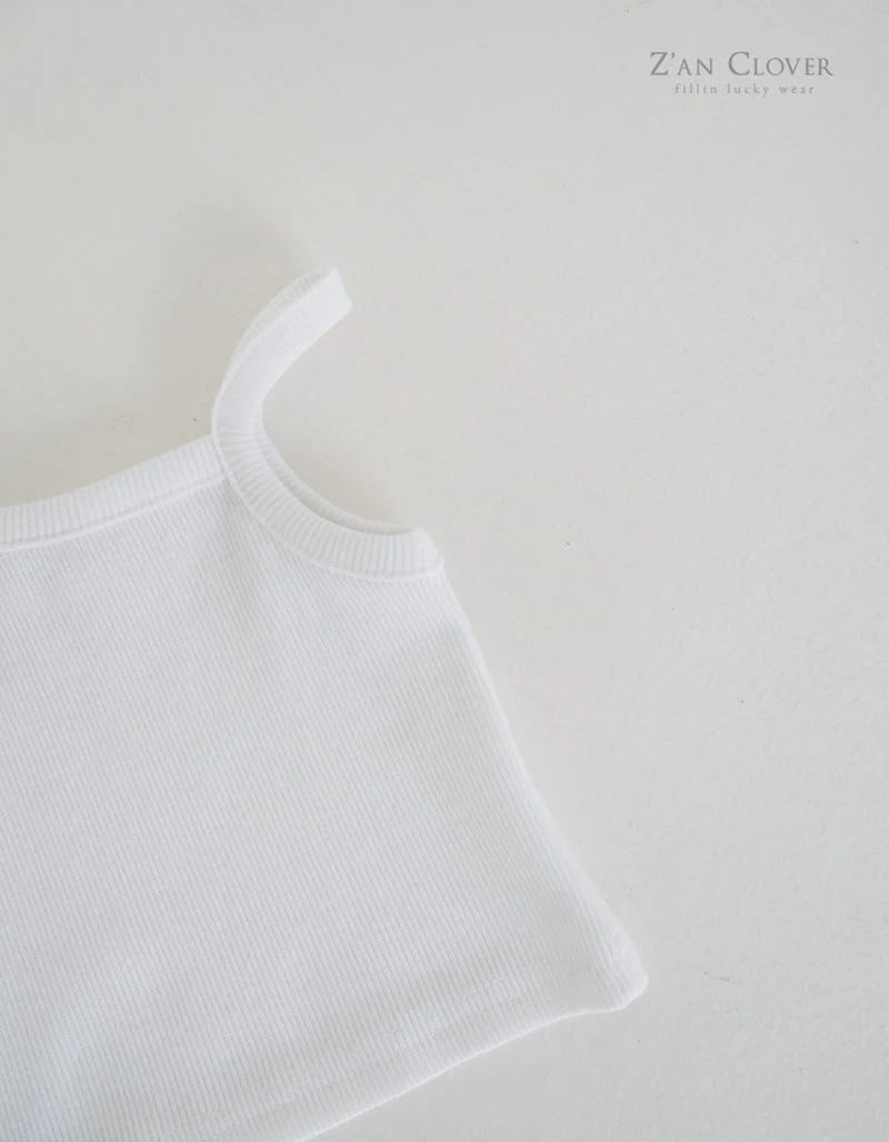 Zan Clover - Korean Children Fashion - #toddlerclothing - Unbal Rib Sleeveless - 6