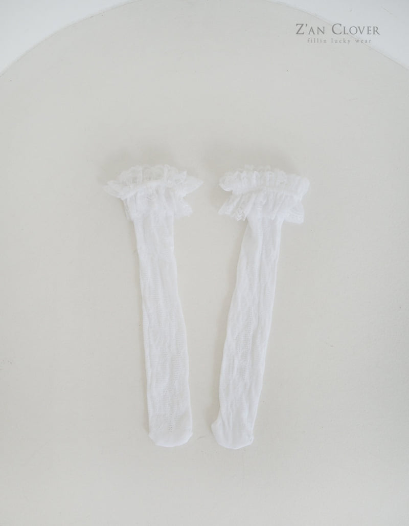 Zan Clover - Korean Children Fashion - #toddlerclothing - Long Lace Socks - 3