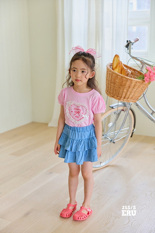 e.ru - Korean Children Fashion - #kidsshorts - Cancan Denim Skirt