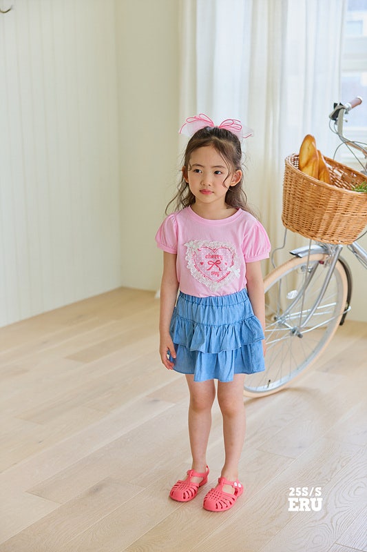 e.ru - Korean Children Fashion - #kidzfashiontrend - Cancan Denim Skirt - 3