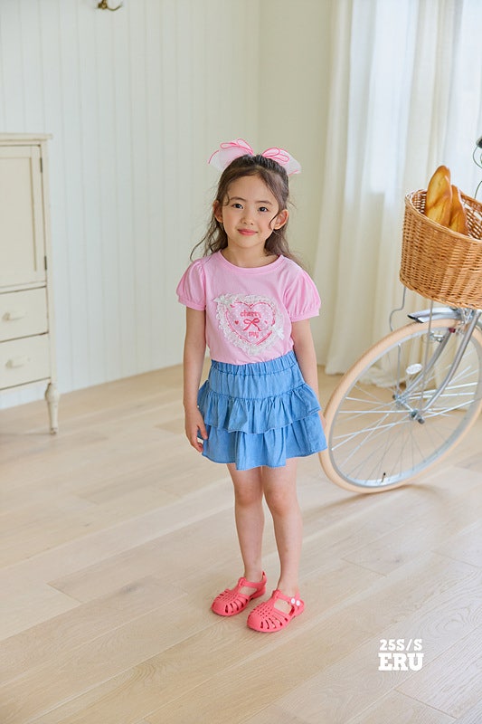e.ru - Korean Children Fashion - #littlefashionista - Cancan Denim Skirt - 5