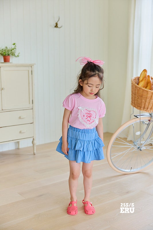 e.ru - Korean Children Fashion - #magicofchildhood - Cancan Denim Skirt - 6