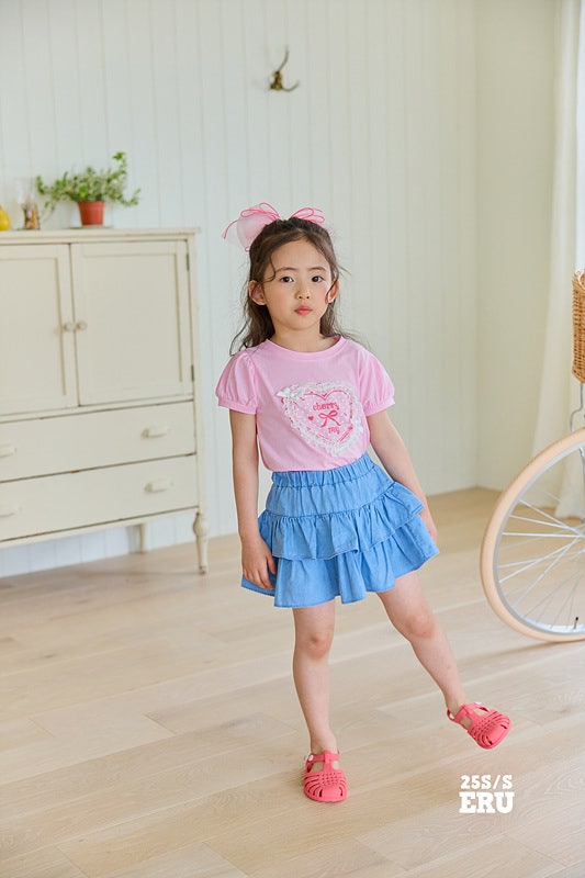 e.ru - Korean Children Fashion - #minifashionista - Cancan Denim Skirt - 7
