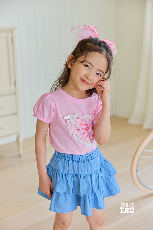 e.ru - Korean Children Fashion - #prettylittlegirls - Cancan Denim Skirt - 8