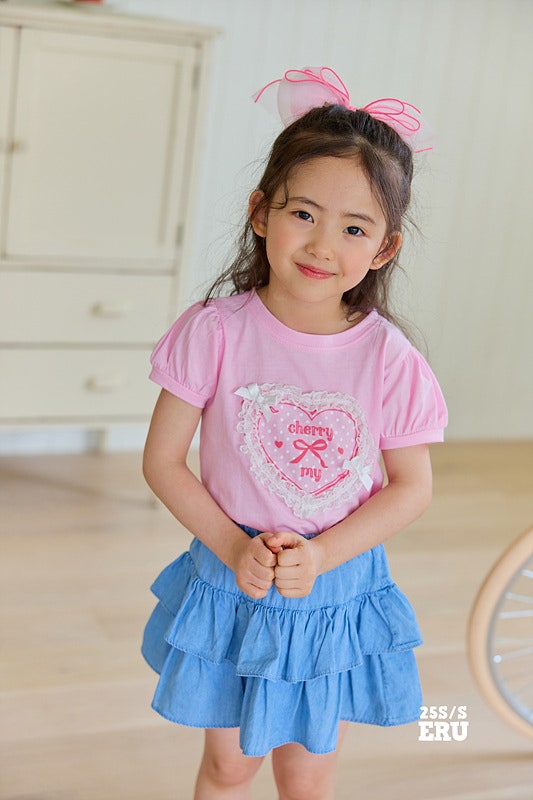 e.ru - Korean Children Fashion - #toddlerclothing - Cancan Denim Skirt - 10