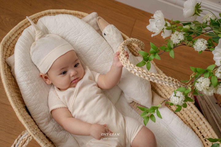 1 Gram - Korean Baby Fashion - #babyboutiqueclothing - Leo Newborn Suit (Mesh) - 7