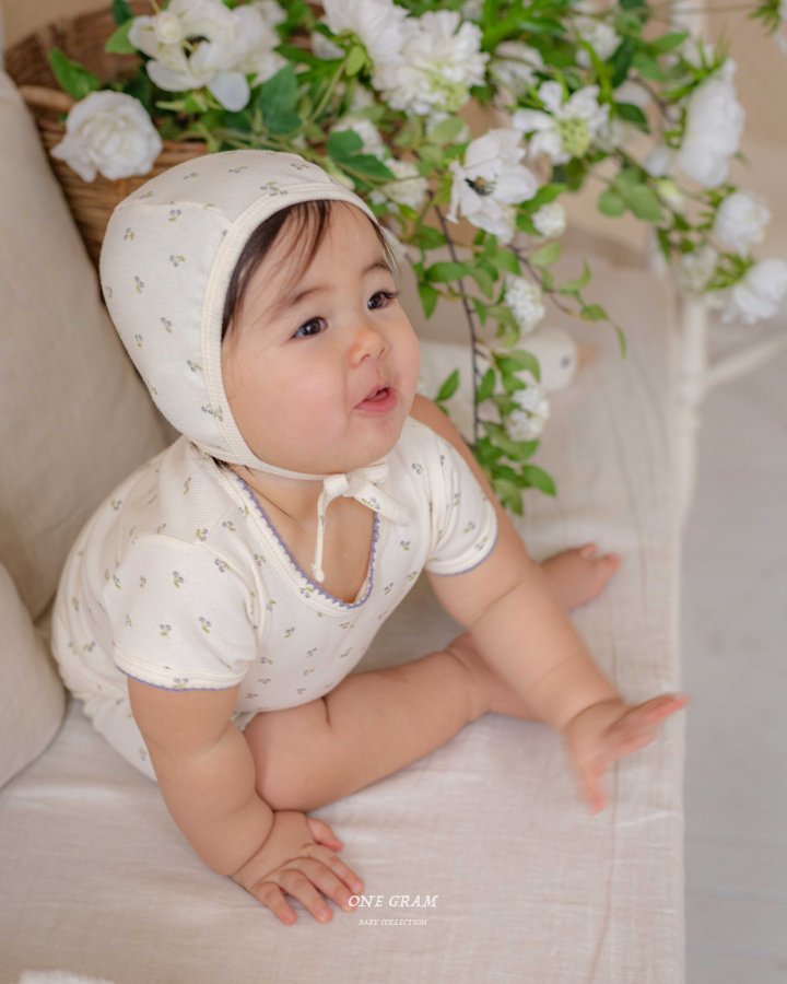 1 Gram - Korean Baby Fashion - #babyclothing - Cherry Top Bottom Set - 2
