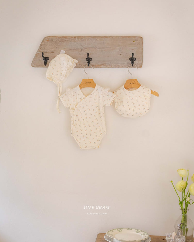 1 Gram - Korean Baby Fashion - #babyfever - Rebecca Newborn Frill Suit - 2