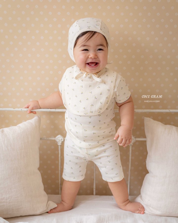 1 Gram - Korean Baby Fashion - #babygirlfashion - Cherry Top Bottom Set - 5