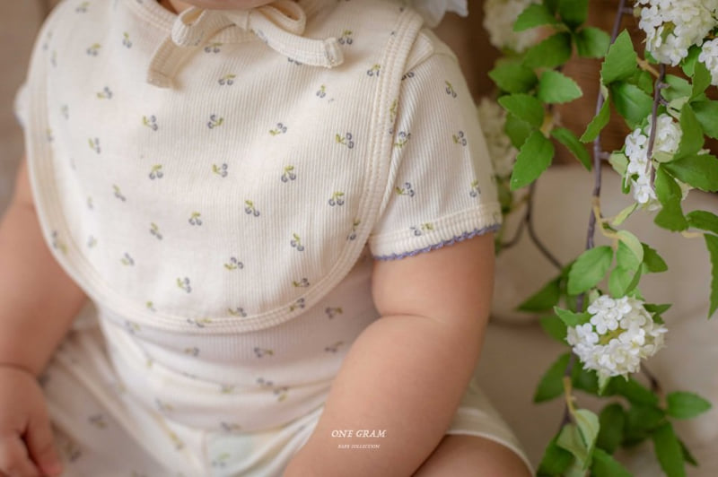 1 Gram - Korean Baby Fashion - #babyfever - Cherry Bib - 4