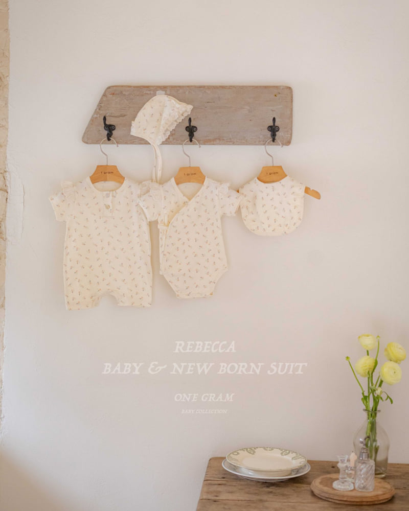 1 Gram - Korean Baby Fashion - #babygirlfashion - Rebecca Newborn Frill Suit - 3