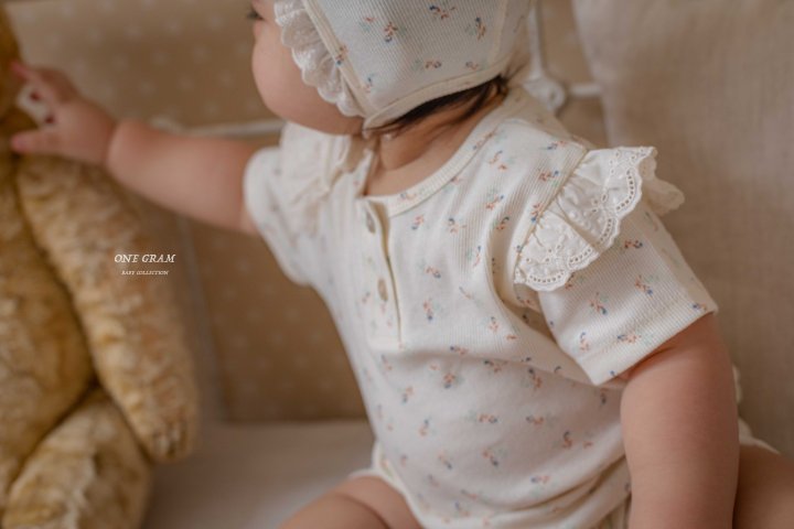 1 Gram - Korean Baby Fashion - #babygirlfashion - Rebecca Frill Suit - 2