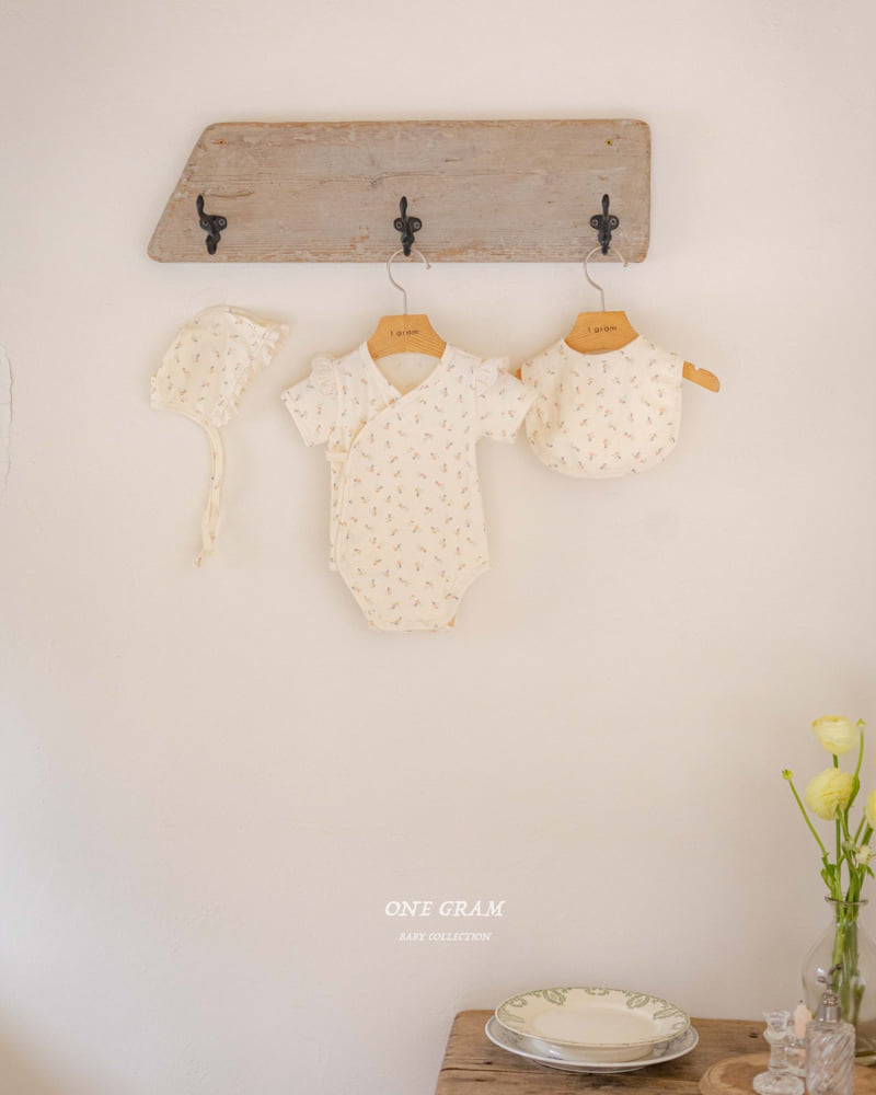 1 Gram - Korean Baby Fashion - #babygirlfashion - Rebecca Newborn Frill Suit - 4