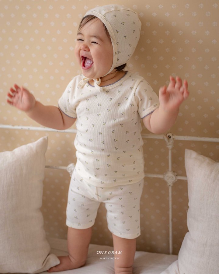 1 Gram - Korean Baby Fashion - #babyoninstagram - Cherry Top Bottom Set - 7