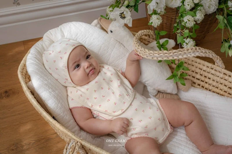 1 Gram - Korean Baby Fashion - #babyoninstagram - Cherry Bib - 6
