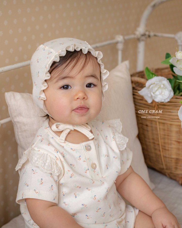 1 Gram - Korean Baby Fashion - #babyootd - Rebecca Frill Suit - 5