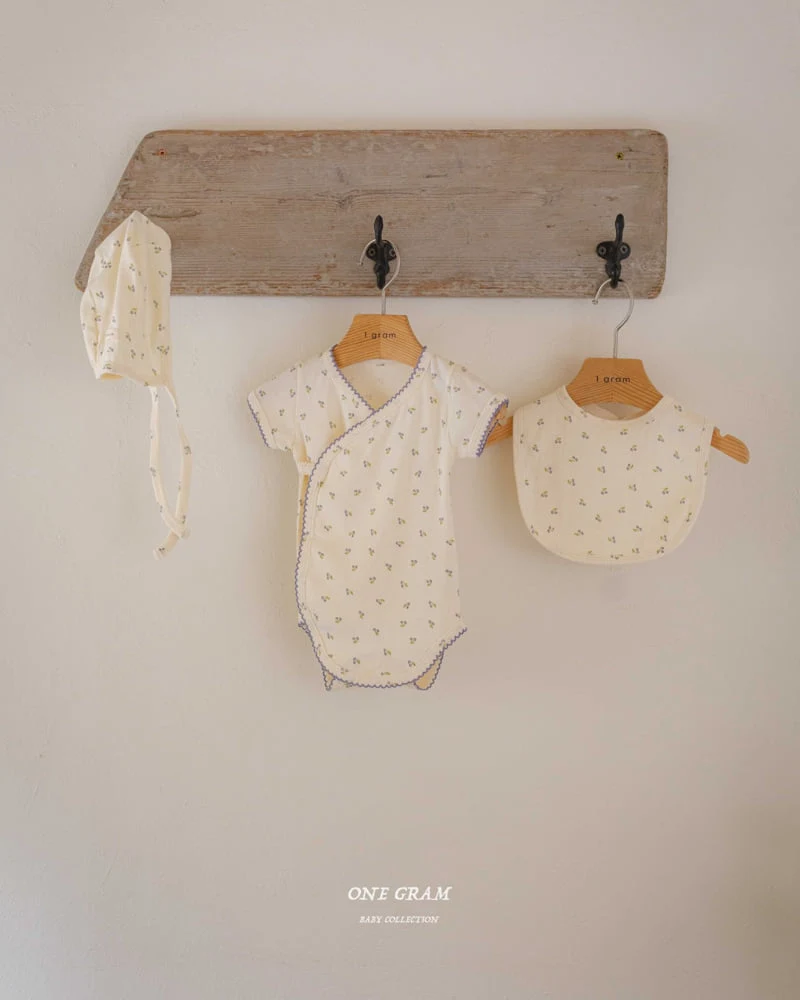 1 Gram - Korean Baby Fashion - #babyoutfit - Cherry Bib - 8