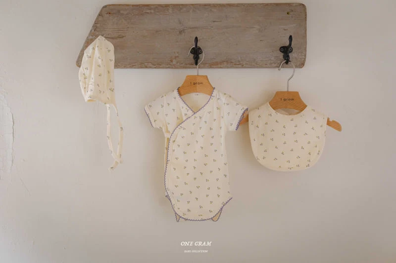1 Gram - Korean Baby Fashion - #babyoutfit - Cherry Bib - 9