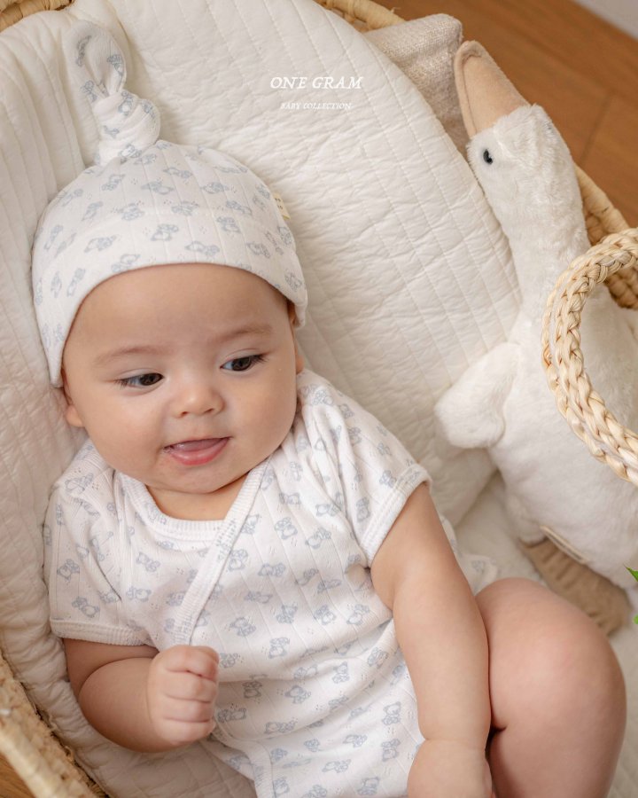 1 Gram - Korean Baby Fashion - #babyoutfit - Dodo Newborn Suit - 4