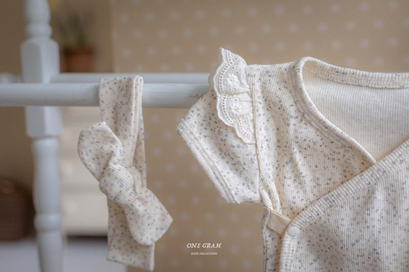 1 Gram - Korean Baby Fashion - #babyoutfit - Rudy Newborn Lace Suit - 12