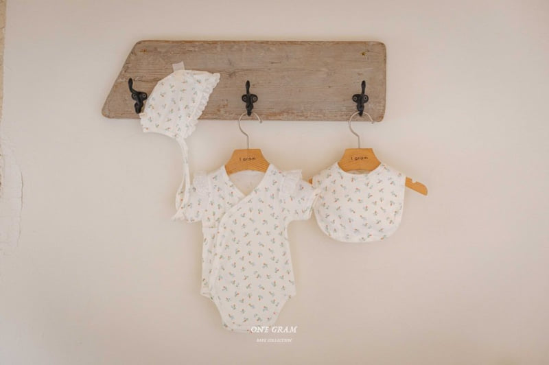 1 Gram - Korean Baby Fashion - #babyoutfit - Rebecca Newborn Frill Suit - 8