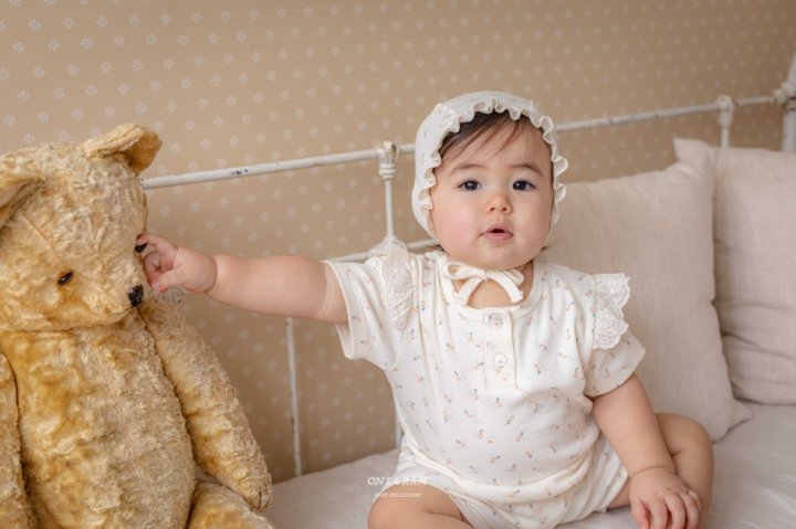 1 Gram - Korean Baby Fashion - #babyoutfit - Rebecca Frill Suit - 6