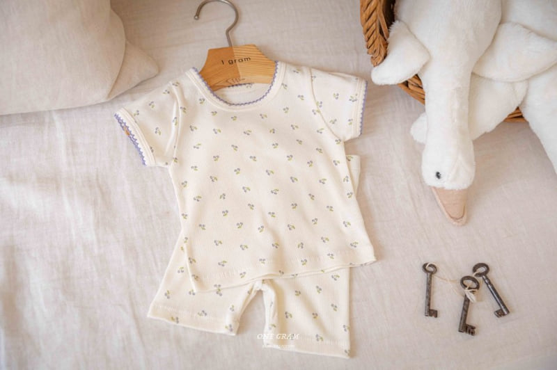 1 Gram - Korean Baby Fashion - #babywear - Cherry Top Bottom Set - 11