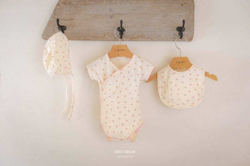 1 Gram - Korean Baby Fashion - #babywear - Cherry Bib - 10