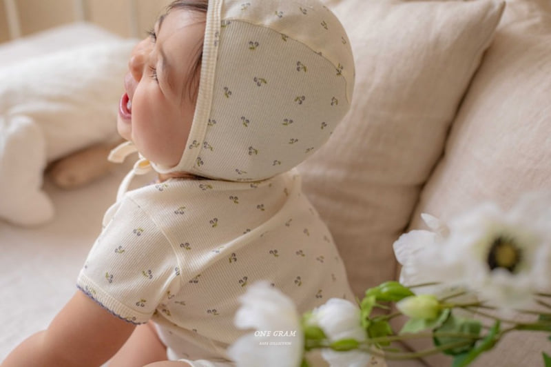 1 Gram - Korean Baby Fashion - #babywear - Cherry Bonnet - 9