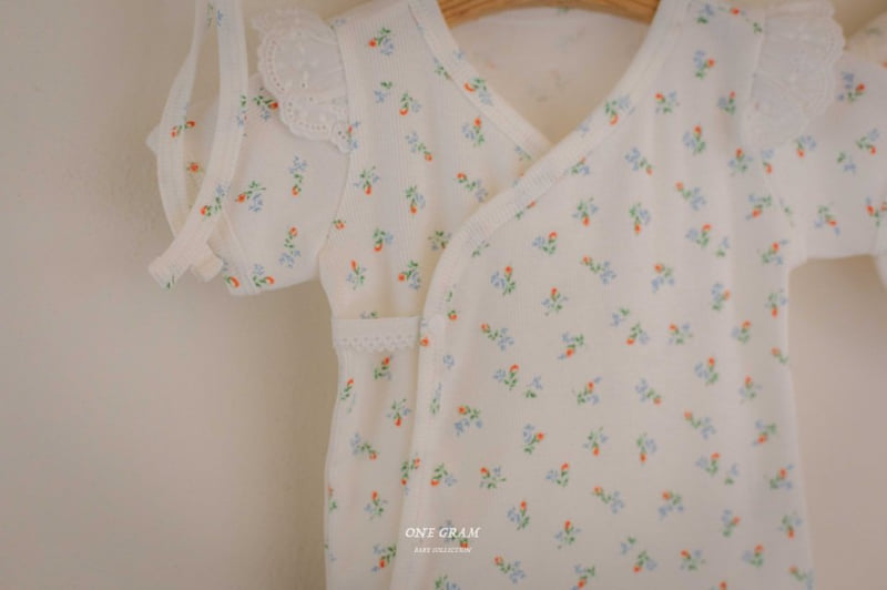 1 Gram - Korean Baby Fashion - #babywear - Rebecca Newborn Frill Suit - 9