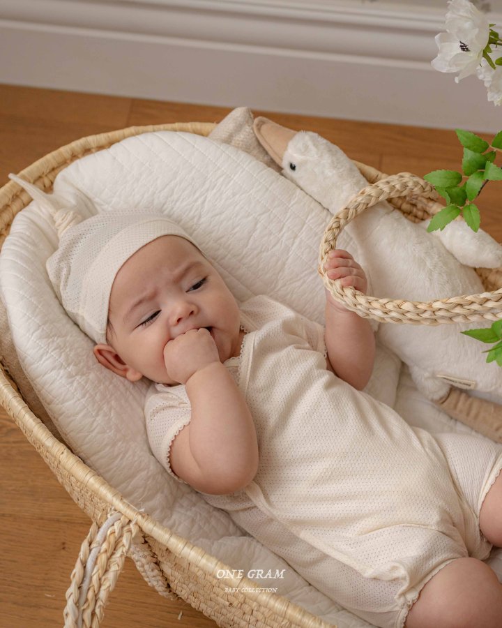 1 Gram - Korean Baby Fashion - #babywear - Leo Newborn Suit (Mesh) - 2
