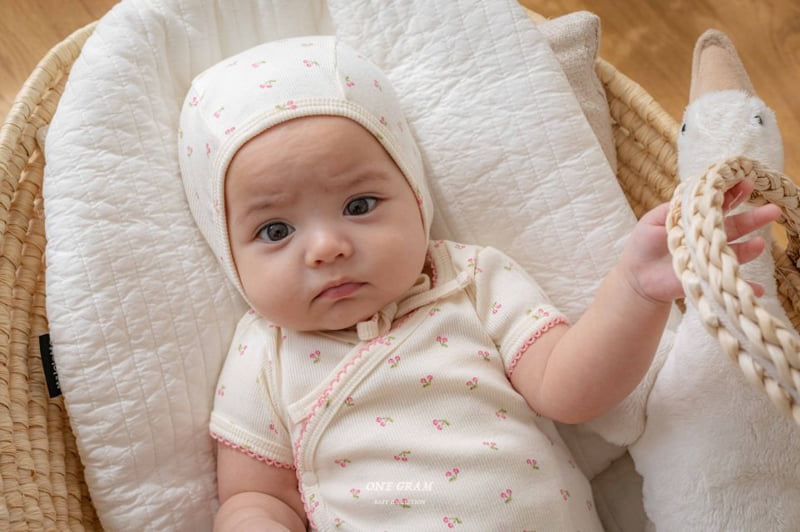 1 Gram - Korean Baby Fashion - #onlinebabyshop - Cherry Bonnet - 11