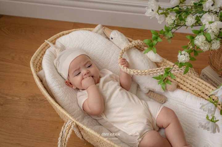 1 Gram - Korean Baby Fashion - #onlinebabyboutique - Leo Newborn Suit (Mesh) - 4