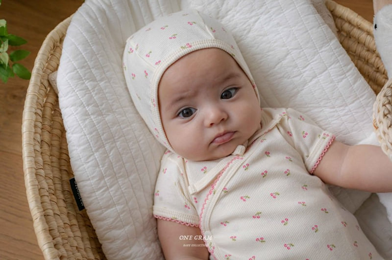 1 Gram - Korean Baby Fashion - #smilingbaby - Cherry Bonnet - 12