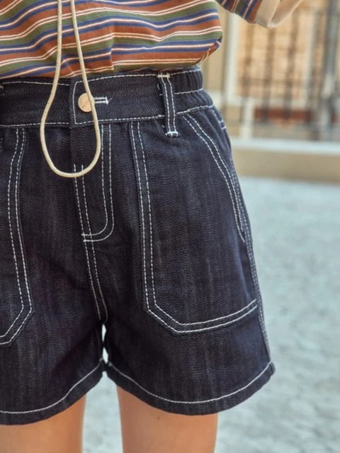 Zero Pocket Denim Shorts