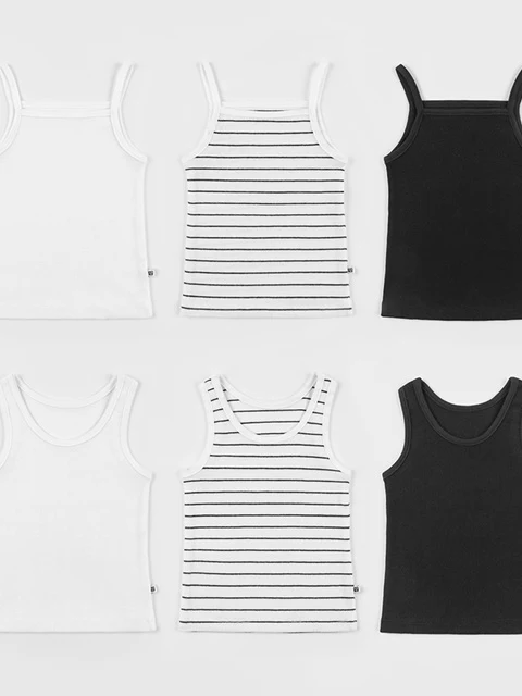 Pure Basic Rib Sleeveless Tee (set of 2)