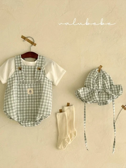Sugar Check Overalls Suit